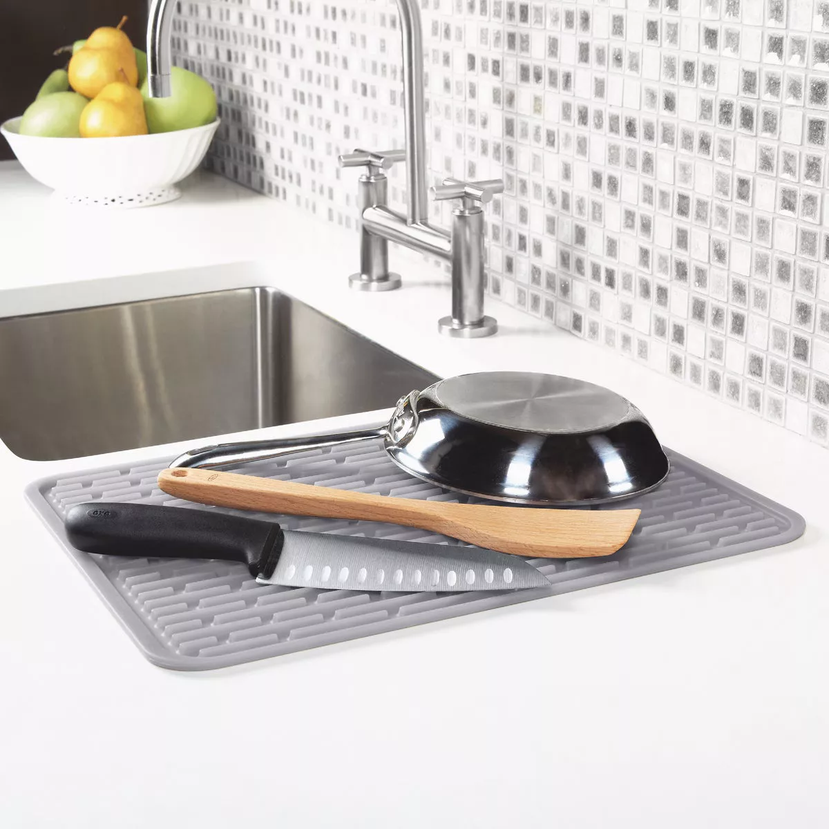 OXO Good Grips 12.5 In. x 16.9 In. Large Gray Silicone Drying Mat - photo 3