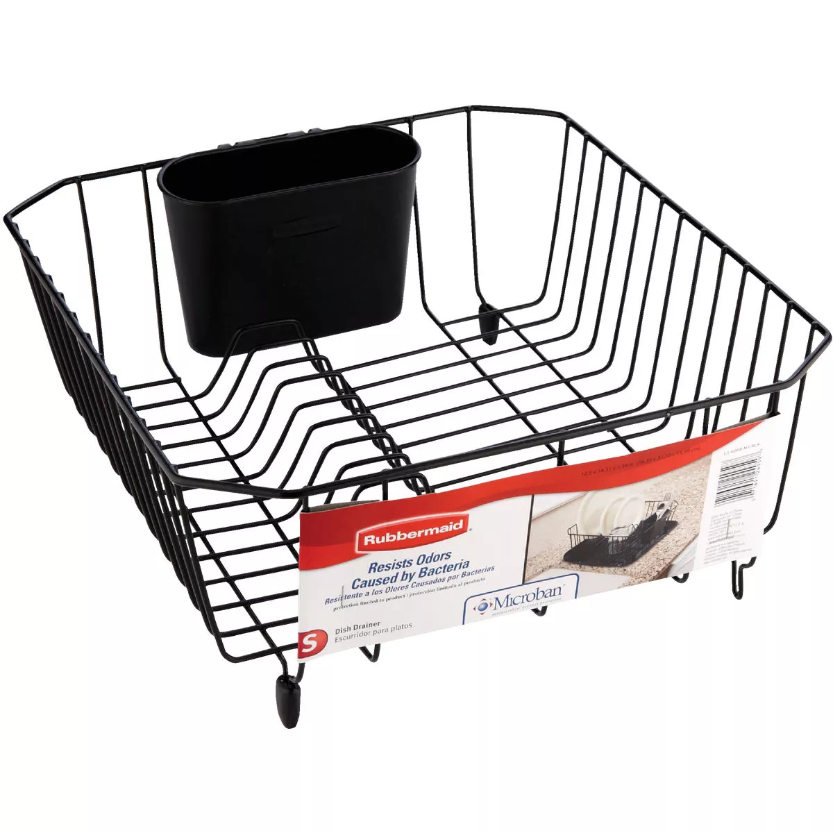 Rubbermaid 12.49 In. x 14.31 In. Black Wire Sink Dish Drainer - photo 3