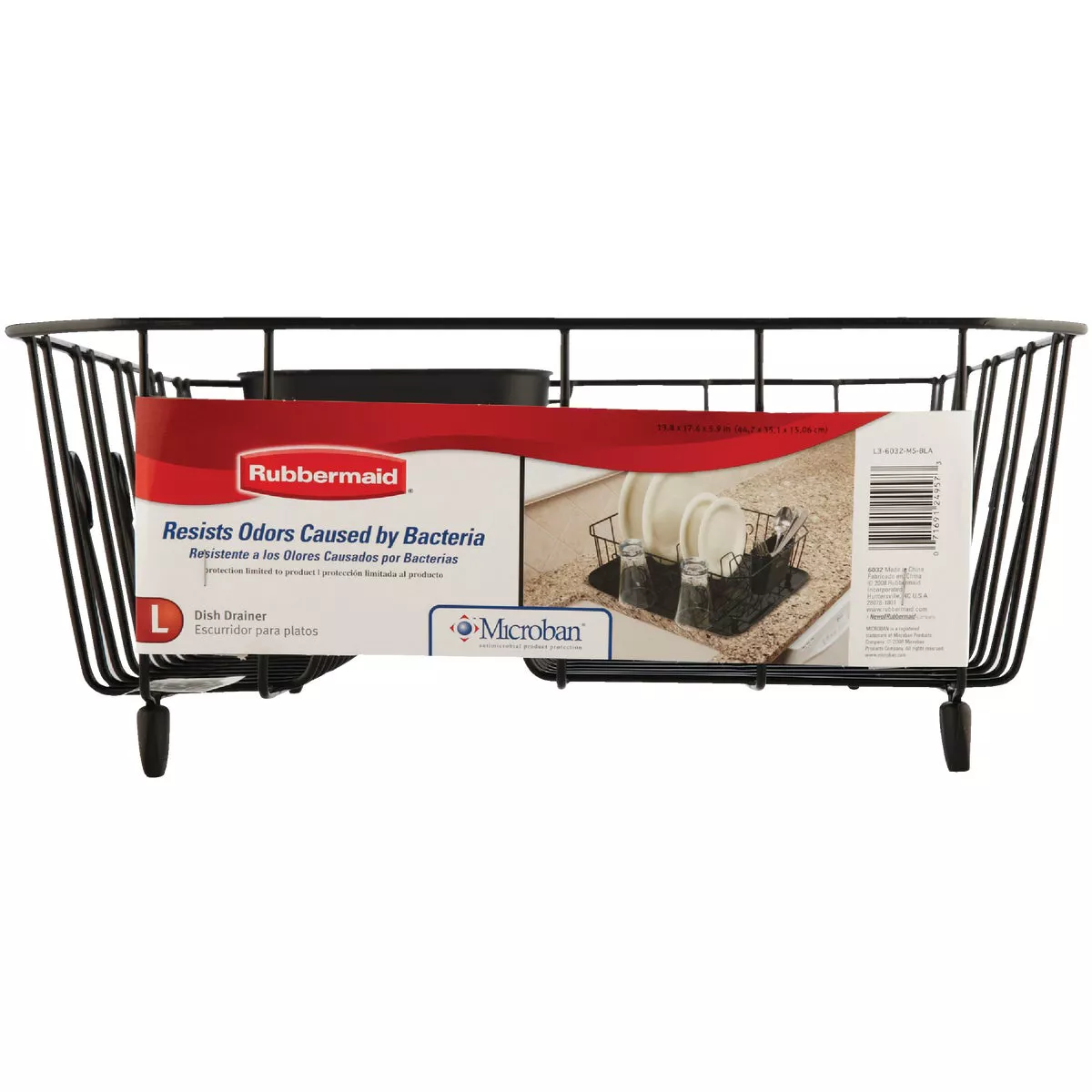 Rubbermaid 13.81 In. x 17.62 In. Black Wire Sink Dish Drainer - photo 2