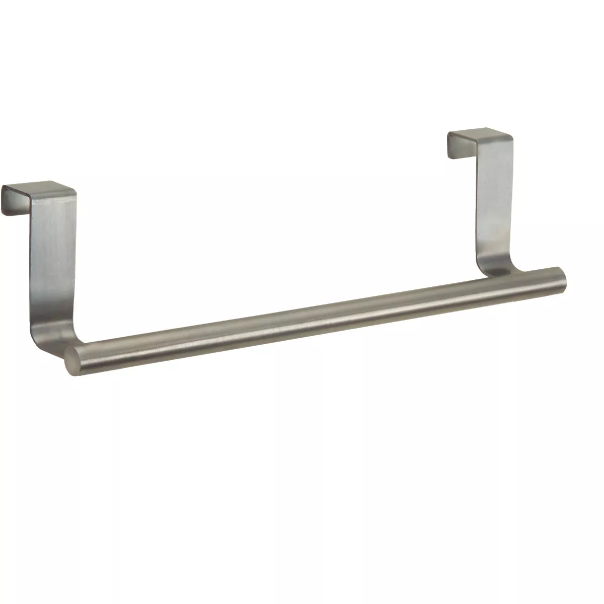 iDesign Zia 9-1/4 in. Brushed Stainless Steel Over The Cabinet Double Towel Bar