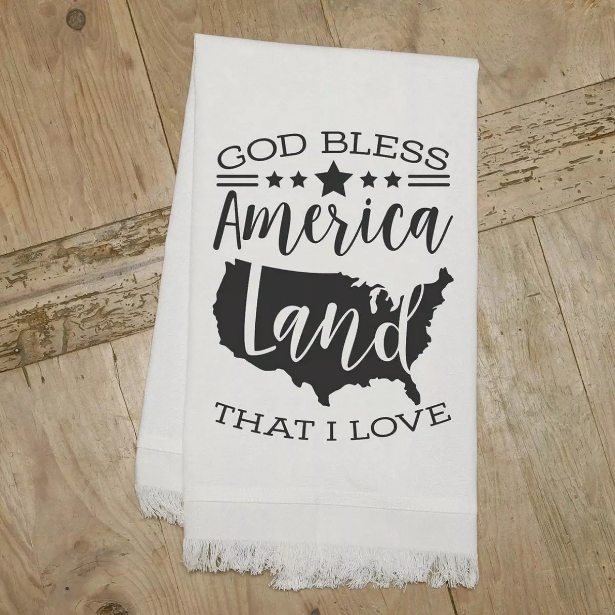 Second Nature God Bless America Land that I Love Kitchen Towel