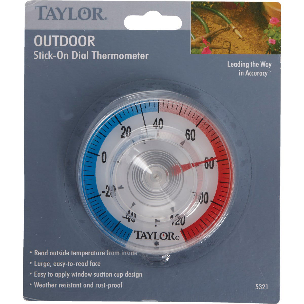 Unique Large-Dial Window Thermometer