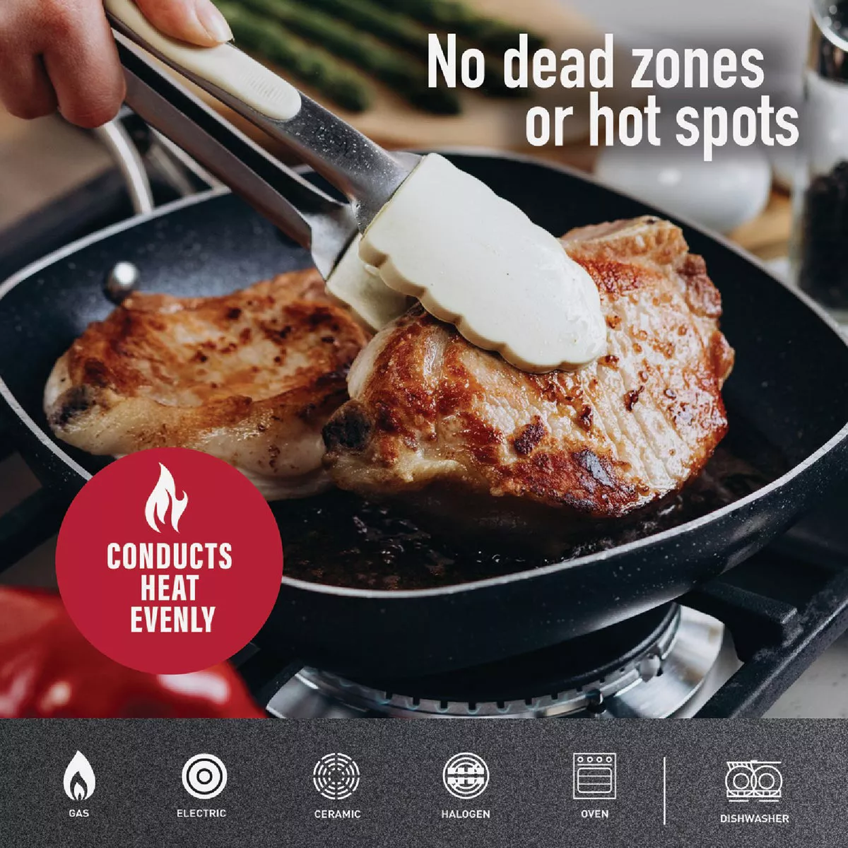 GraniteStone Diamond 12 In. Non-Stick Square Fry Pan - photo 5