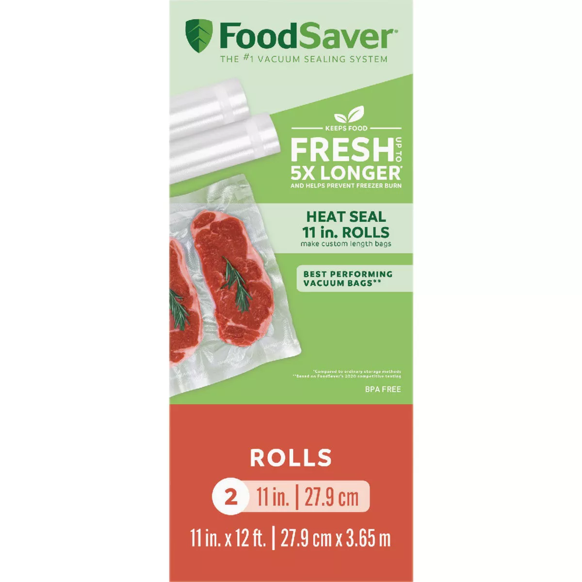 FoodSaver 11 In. x 12 Ft. Vacuum Seal Roll (2-Pack) - photo 2