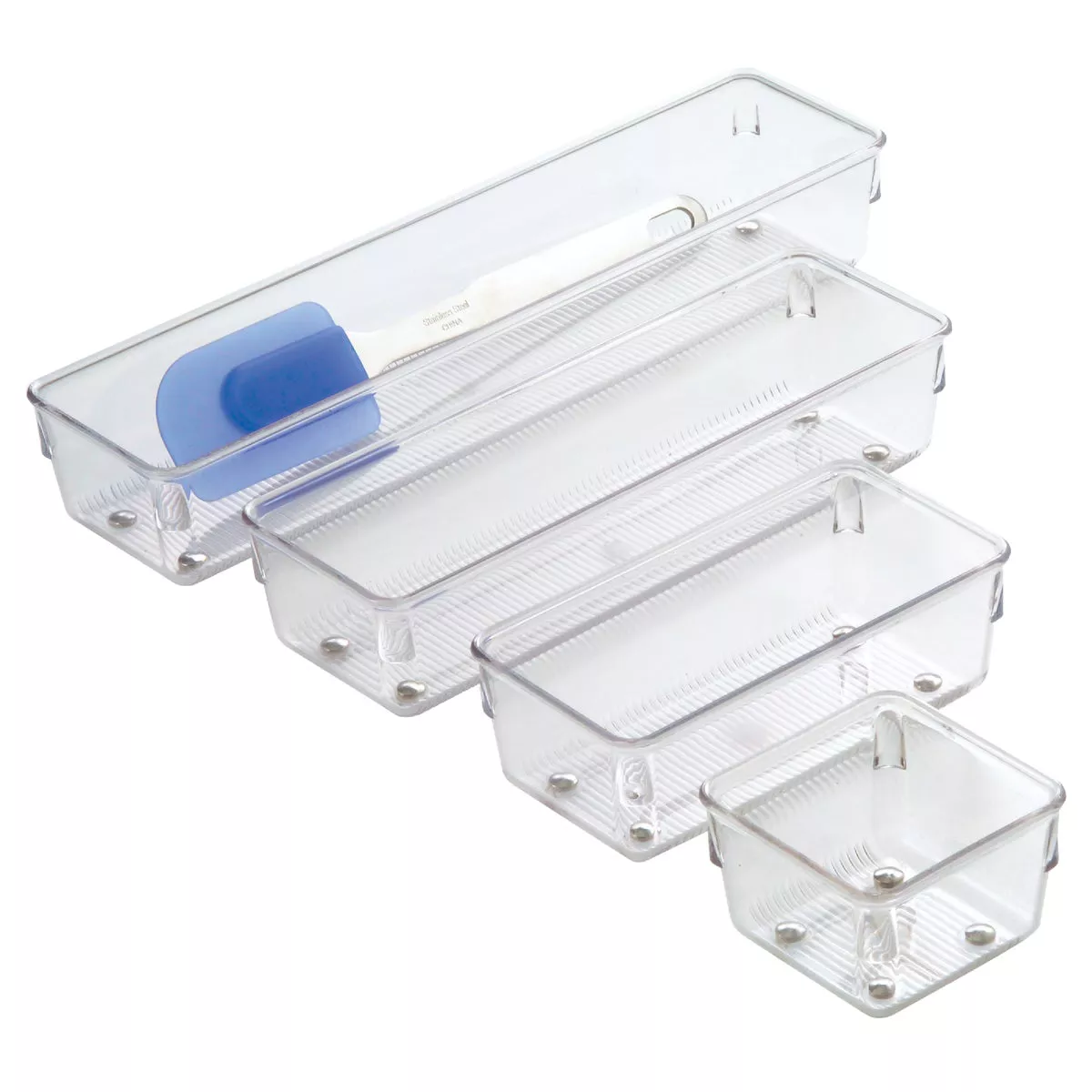 iDesign Linus 3 In. x 12 In. x 2 In. Clear Drawer Organizer - photo 3