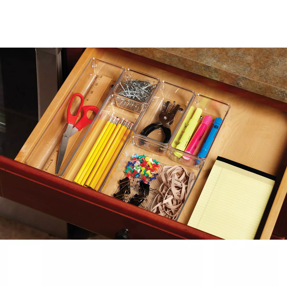 iDesign Linus 6 In. x 6 In. x 2 In. Clear Drawer Organizer - photo 3