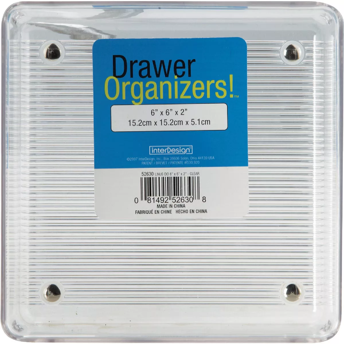iDesign Linus 6 In. x 6 In. x 2 In. Clear Drawer Organizer - photo 2