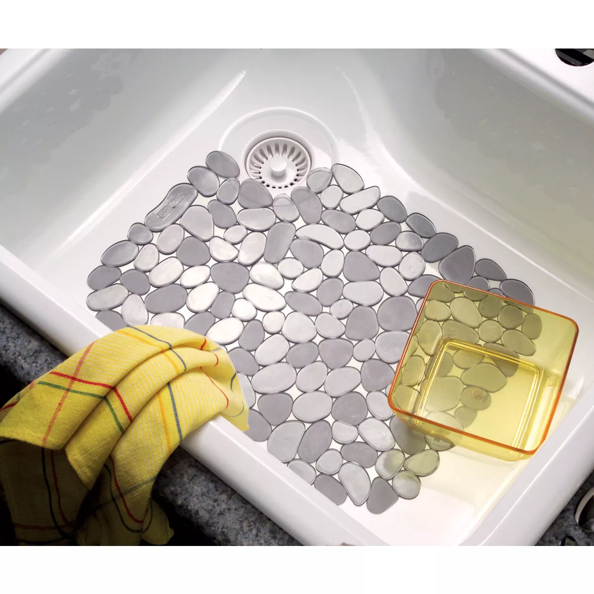iDesign Pebblz 12 In. x 15.5 In. Graphite Sink Mat - photo 2