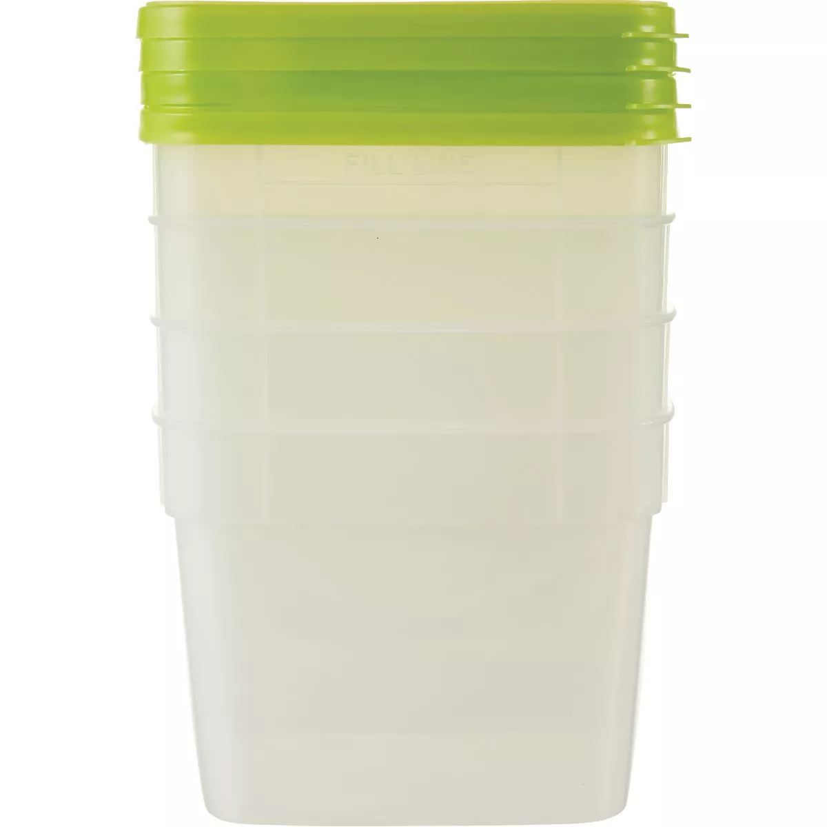 Stor Keeper 1-1/2 Pt. Clear Square Freezer Food Storage Container with Lids (4-Pack)