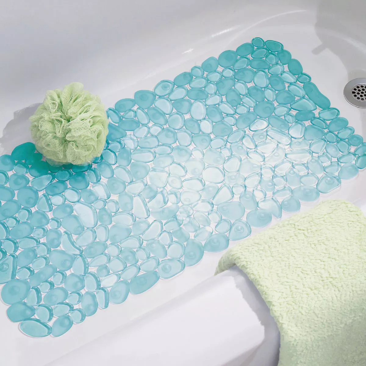 iDesign Pebblz 13.5 In. x 26 In. Blue Bath Mat - photo 4