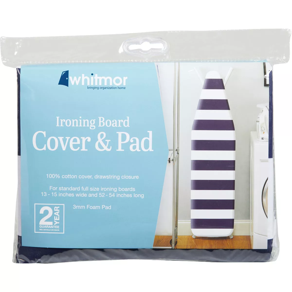Whitmor Standard Ironing Board Cover/Pad - Stripe Navy - photo 3