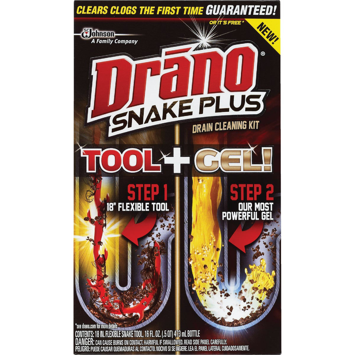 Drano 16 Oz. Snake Plus Gel Drain Cleaning Kit Do it Best