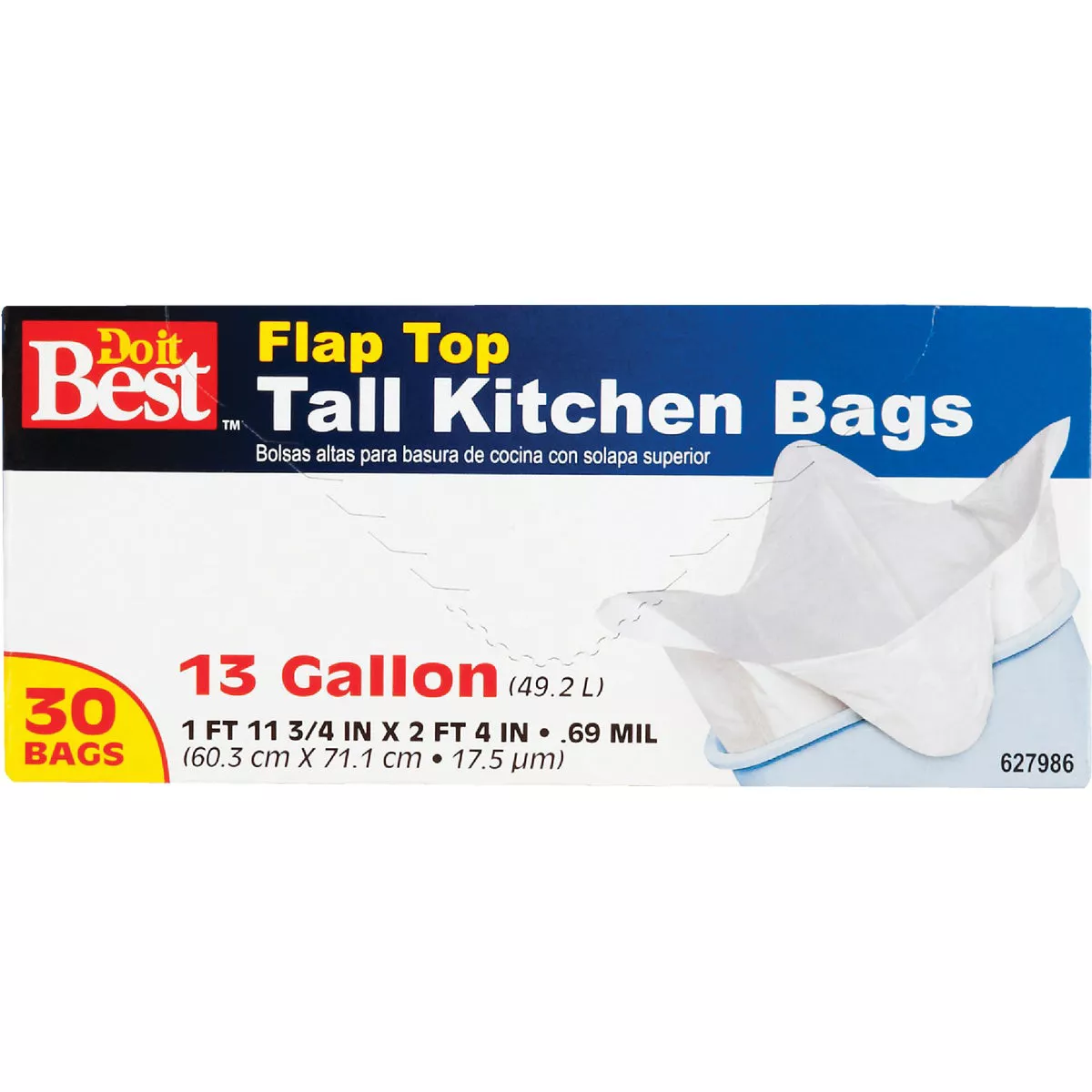 Do it Best 13 Gal. Tall Kitchen White Trash Bag (30-Count) - photo 4