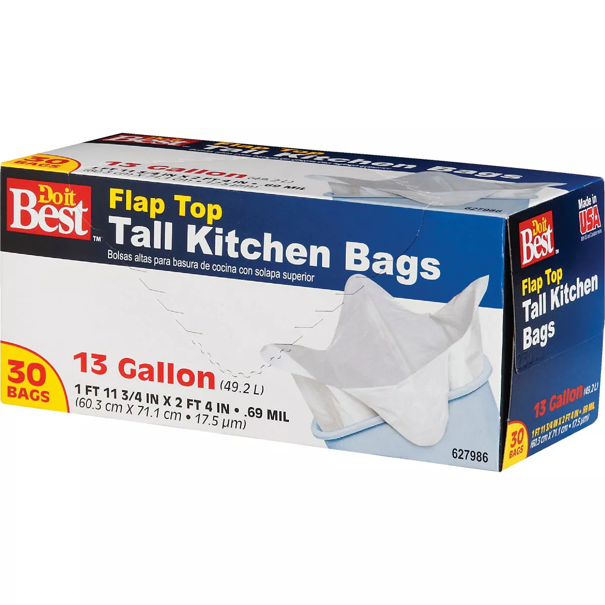 Do it Best 13 Gal. Tall Kitchen White Trash Bag (30-Count) - photo 5