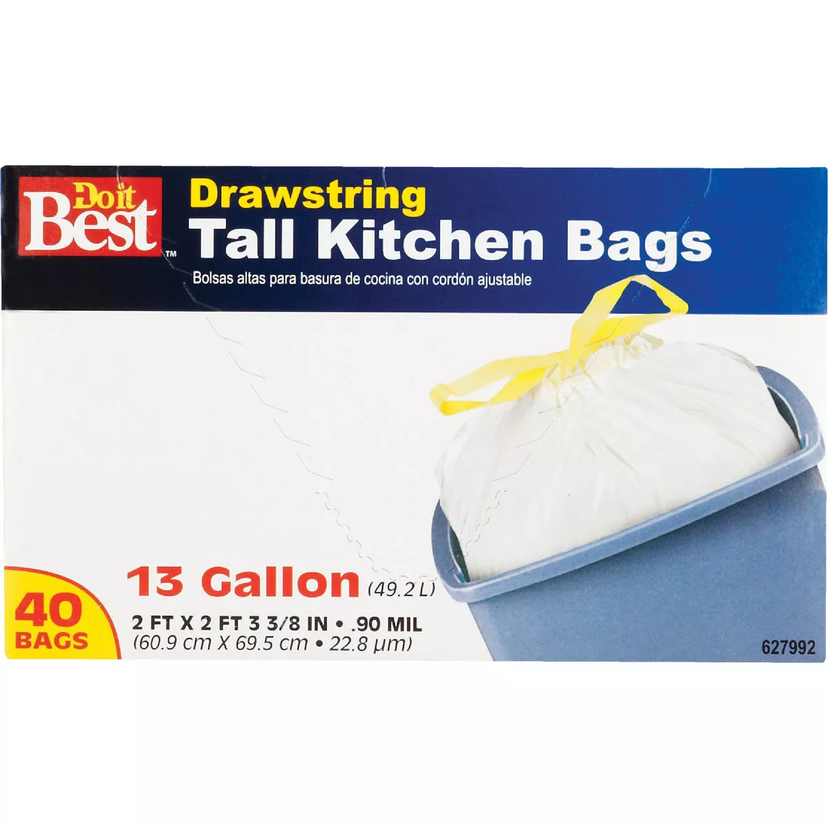 Do it Best 13 Gal. Tall Kitchen White Trash Bag (40-Count) - photo 2