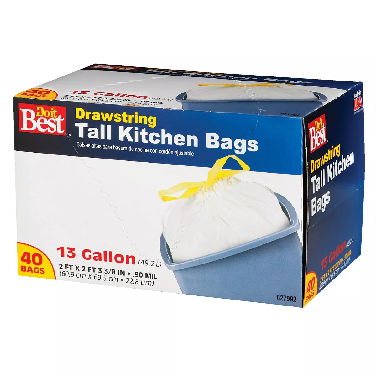 Do it Best 13 Gal. Tall Kitchen White Trash Bag (40-Count) - photo 3