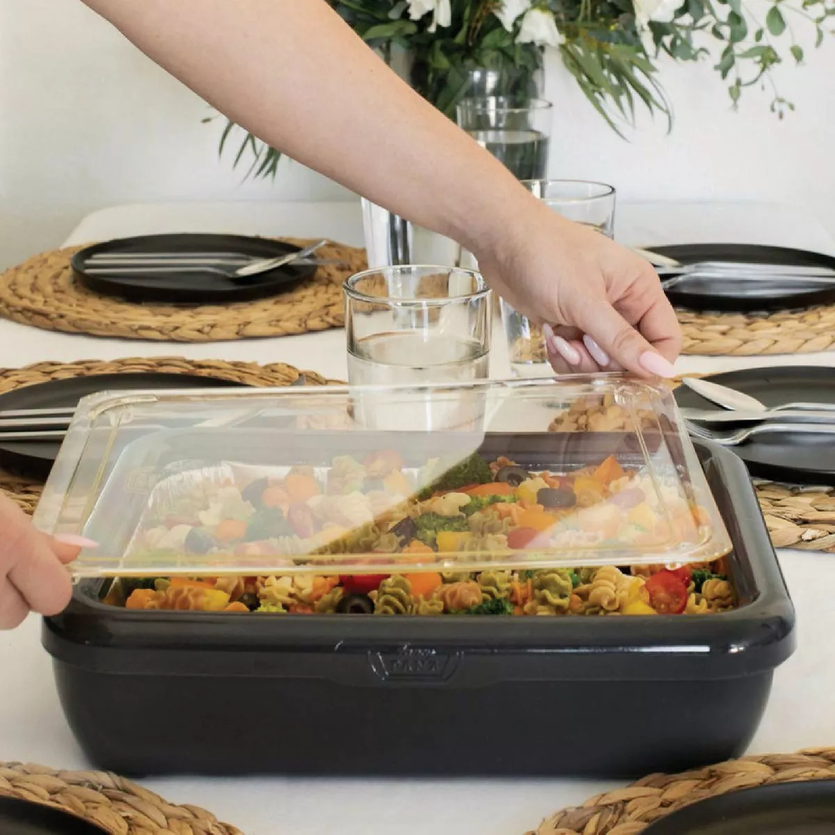 Fancy Panz Classic Charcoal Baking Carrier with Foil Pan and Serving ...