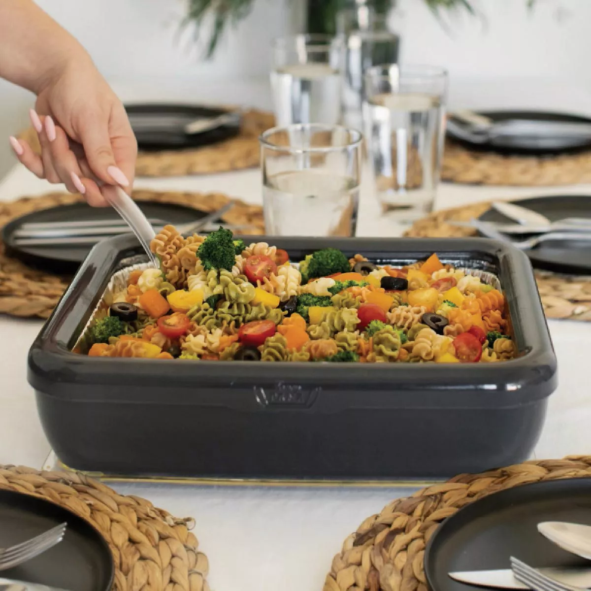 Fancy Panz Classic Charcoal Baking Carrier with Foil Pan and Serving ...