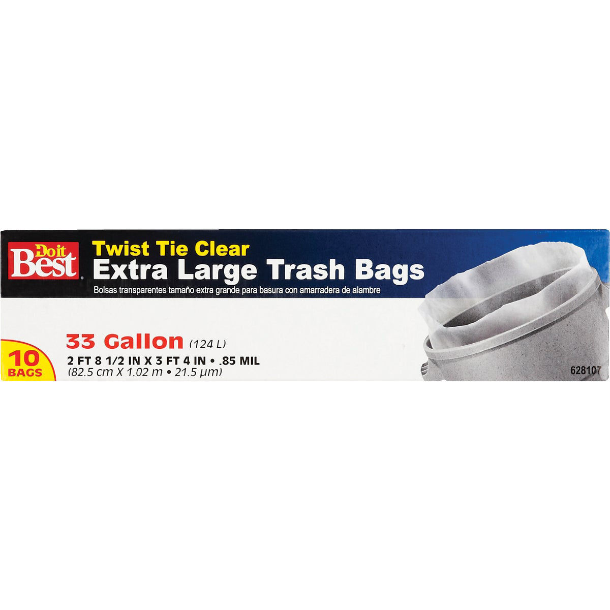 Do it Best 33 Gal. Extra Large Clear Trash Bag (10Count) Do it Best