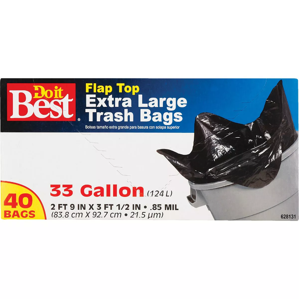Do it Best 33 Gal. Extra Large Black Trash Bag (40-Count) - photo 2