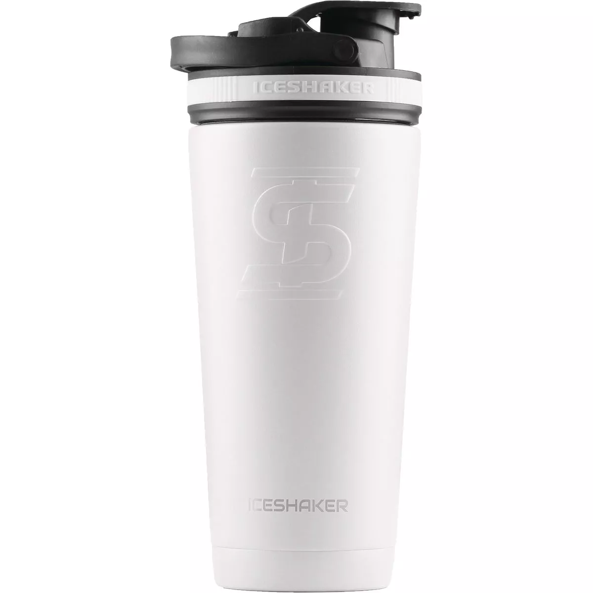 Ice Shaker 26 Oz. White Insulated Vacuum Bottle & Shaker