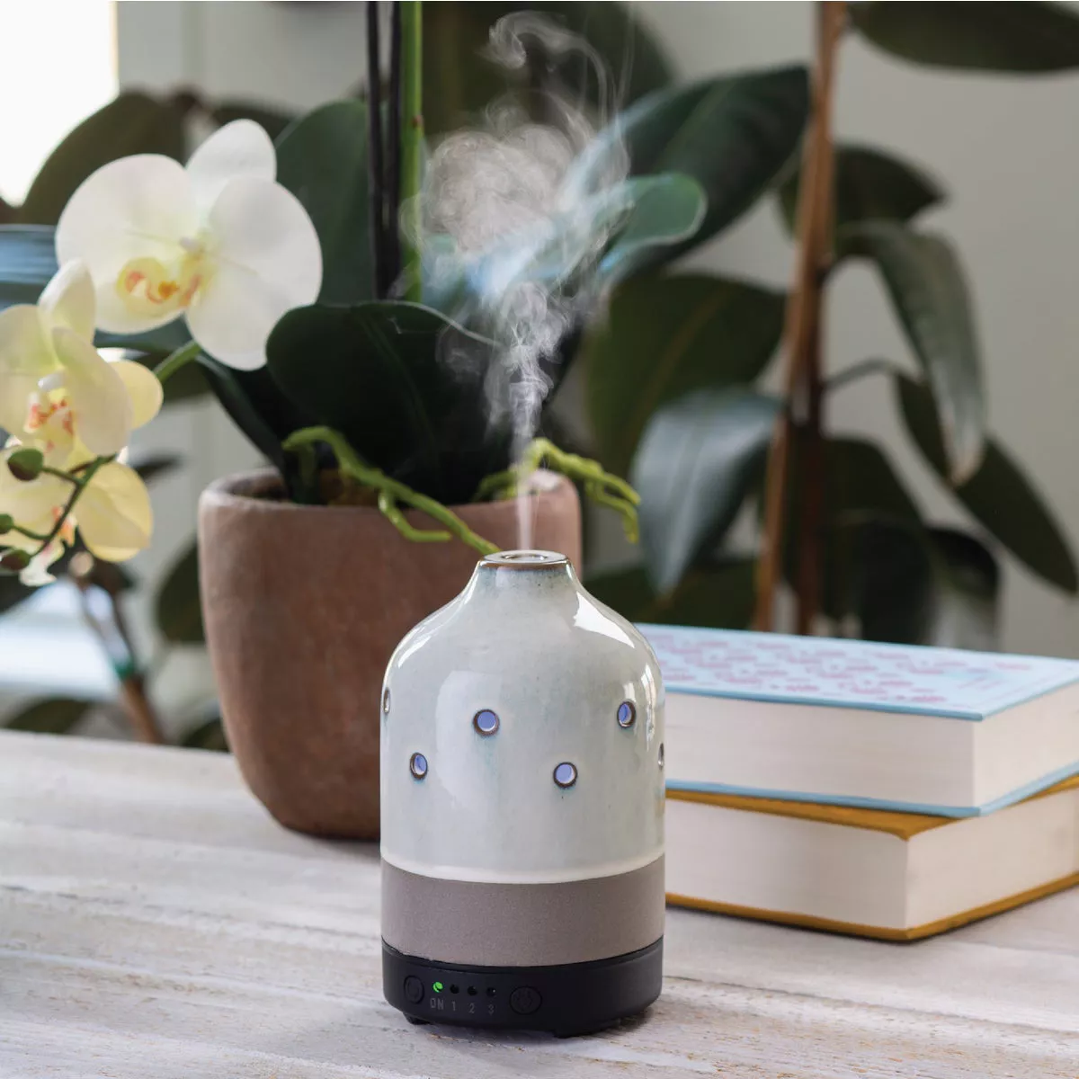 Airome Ultra Sonic Essential Oil Diffuser with Timer - Glazed Concrete - photo 2