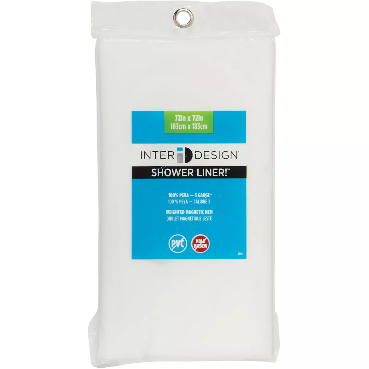 iDesign 72 In. x 72 In. Frost Peva Shower Curtain Liner - photo 2