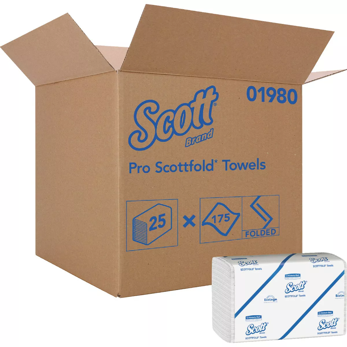 Scott Pro Scottfold M White Hand Towel (25-Count) - photo 2