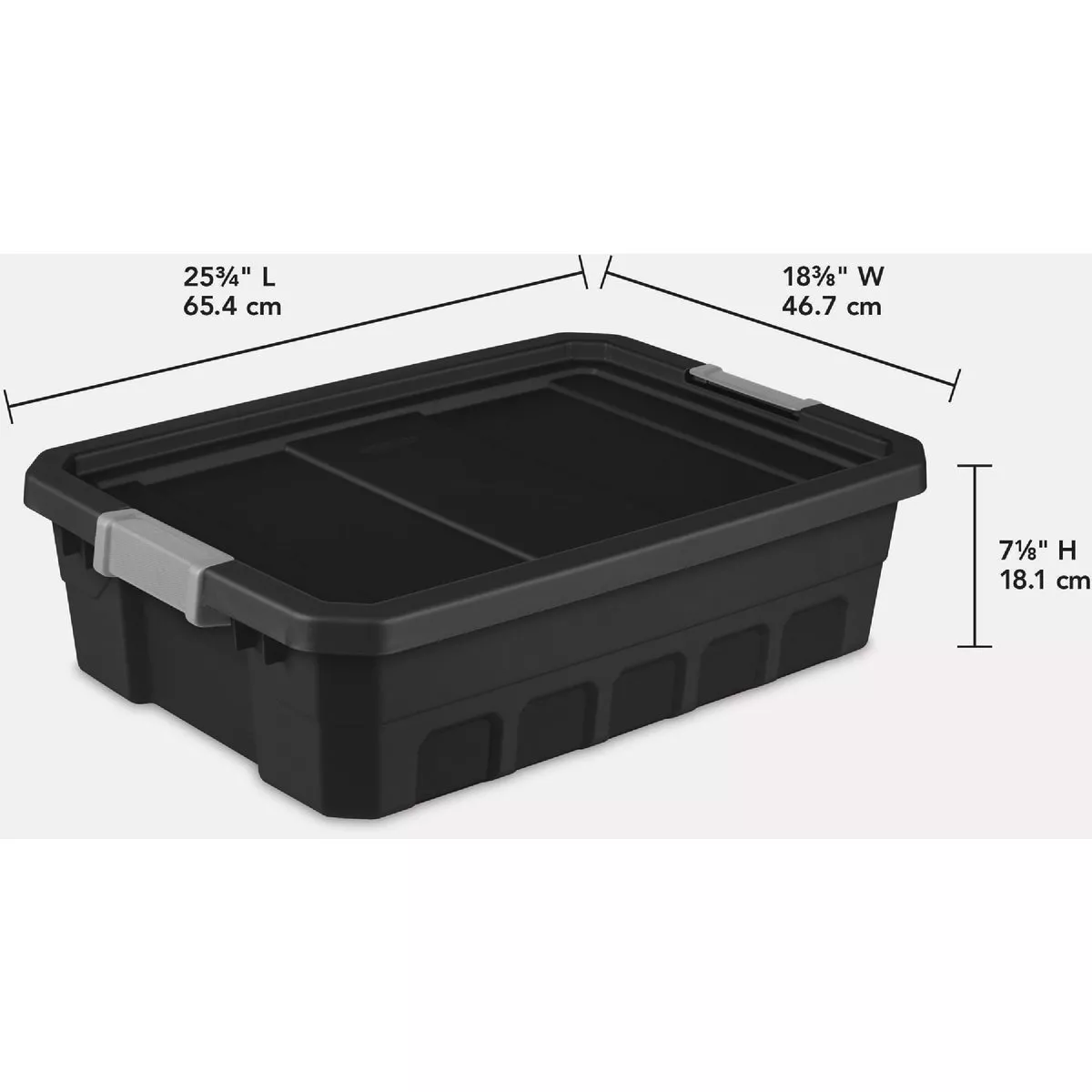Sterilite 10 Gal./38L Black Stacker Storage Tote - photo 2