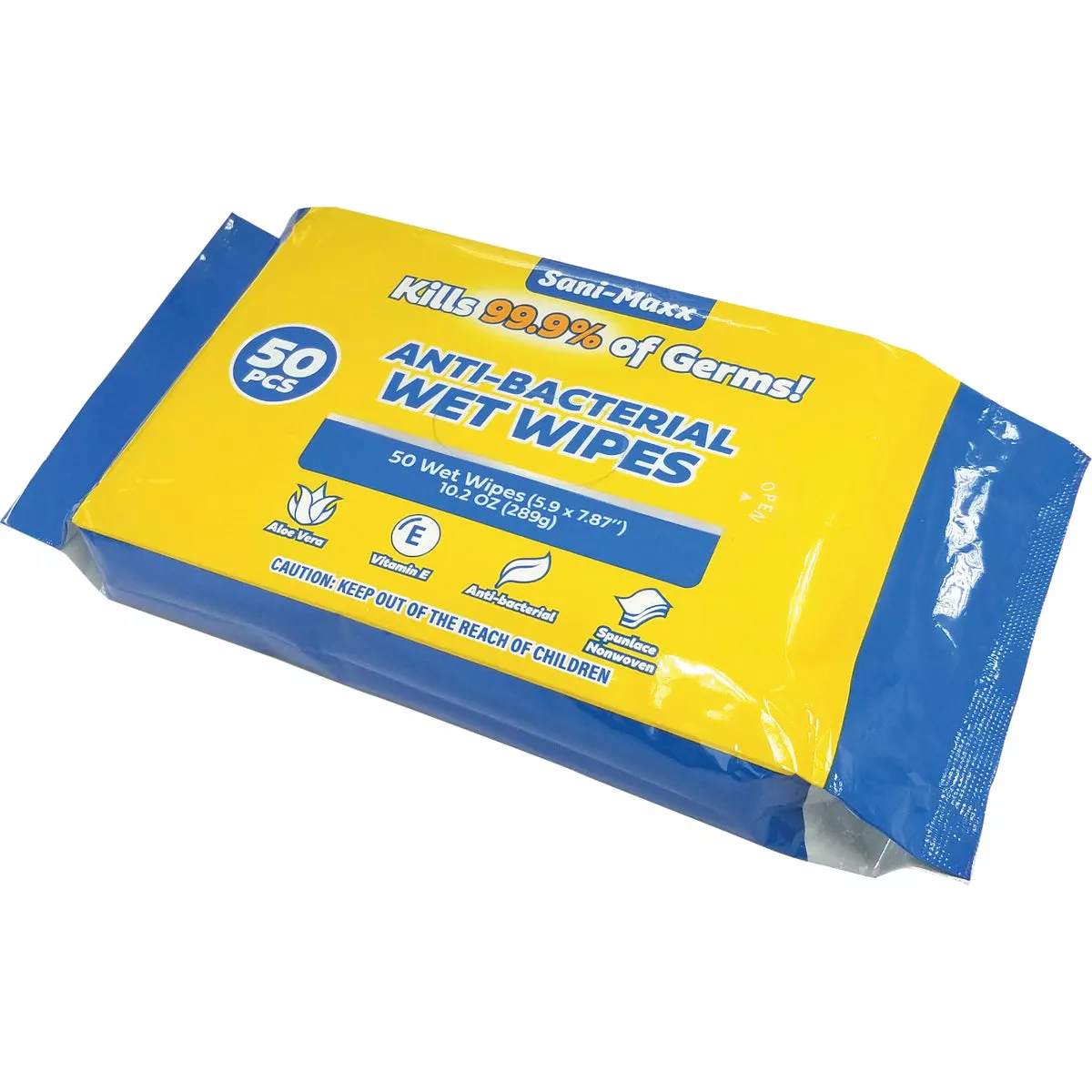 Sani-Maxx Antibacterial Wet Wipe (50 Pack)