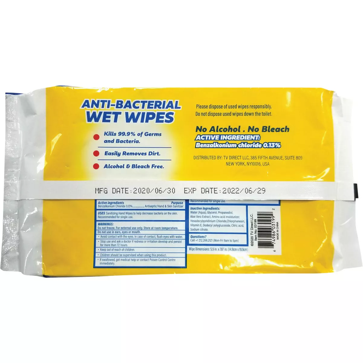Sani-Maxx Antibacterial Wet Wipe (50 Pack) - photo 4