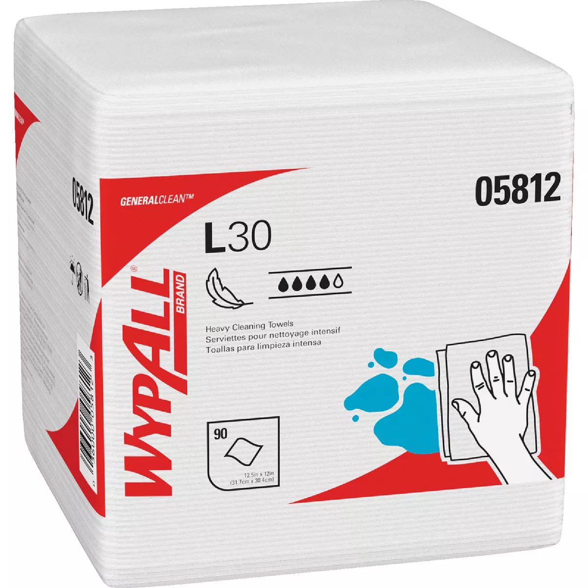 Kimberly Clark Wypall L30 Quarter Fold White Economizer Wiper Hand Towel (12 Count)