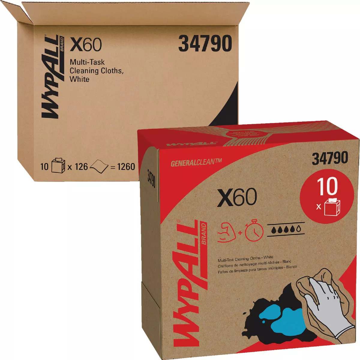 WypAll X60 White Pop-Up Teri Wiper Hand Towel (10-Count) - photo 2