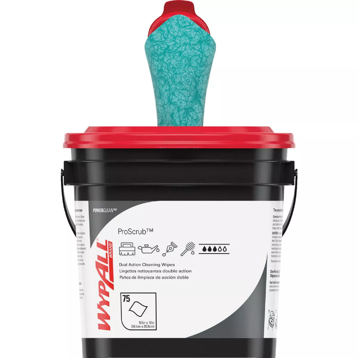 WypAll 9-1/2 In. x 12 In. Cleansing Bucket Hand Cleaning Wipes, (75 Ct.)