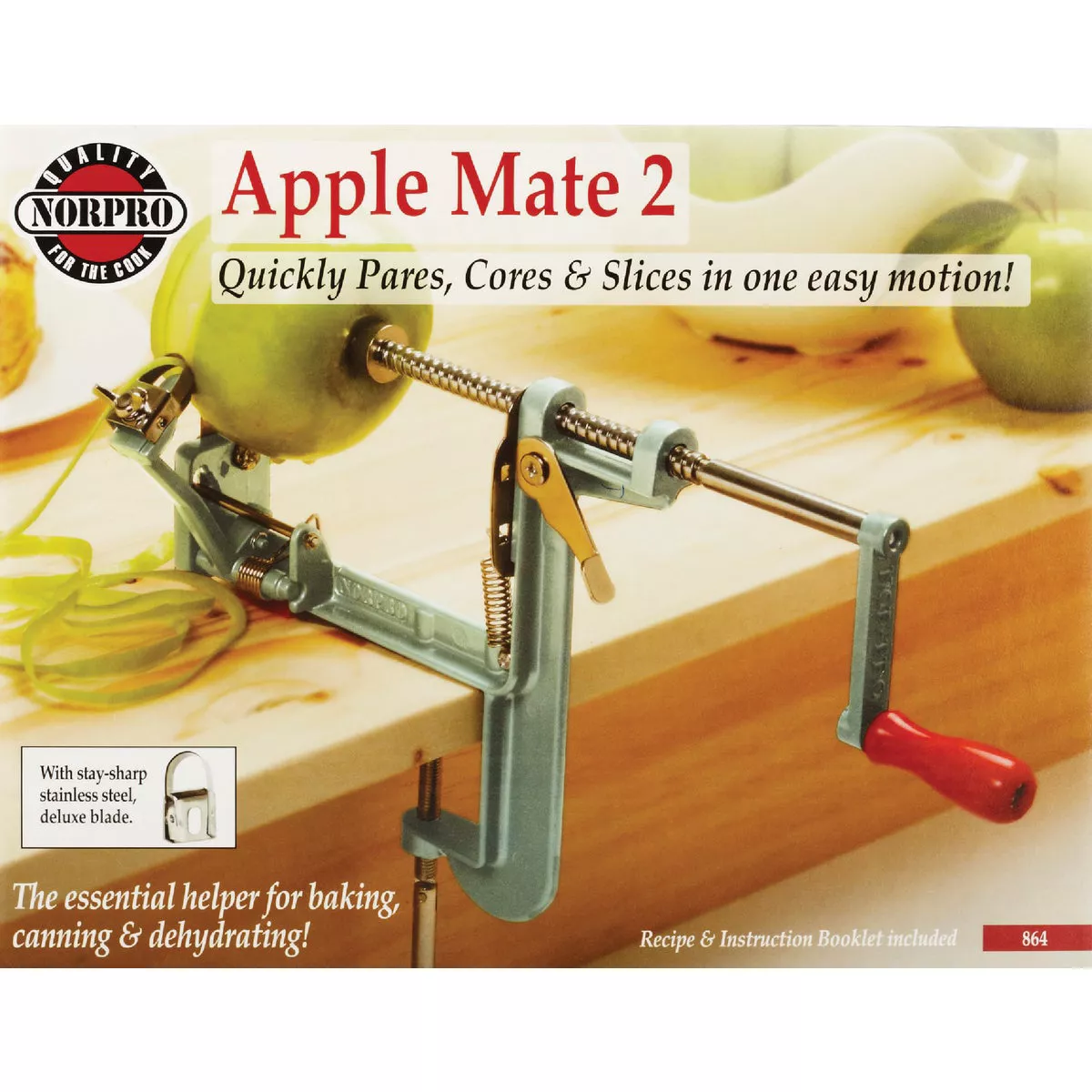 Norpro Apple-Mate 2 Apple Parer & Slicer & Corer with Clamp-On Base - photo 2