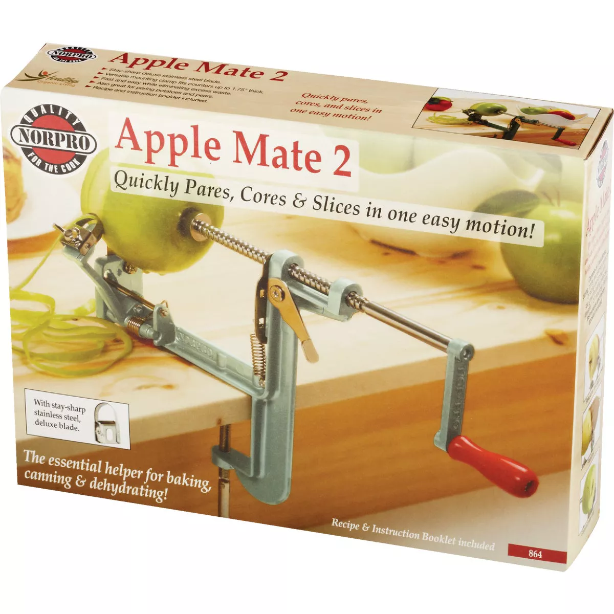 Norpro Apple-Mate 2 Apple Parer & Slicer & Corer with Clamp-On Base - photo 3