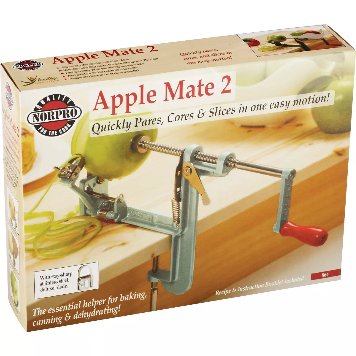 Norpro Apple-Mate 2 Apple Parer & Slicer & Corer with Clamp-On Base - photo 4