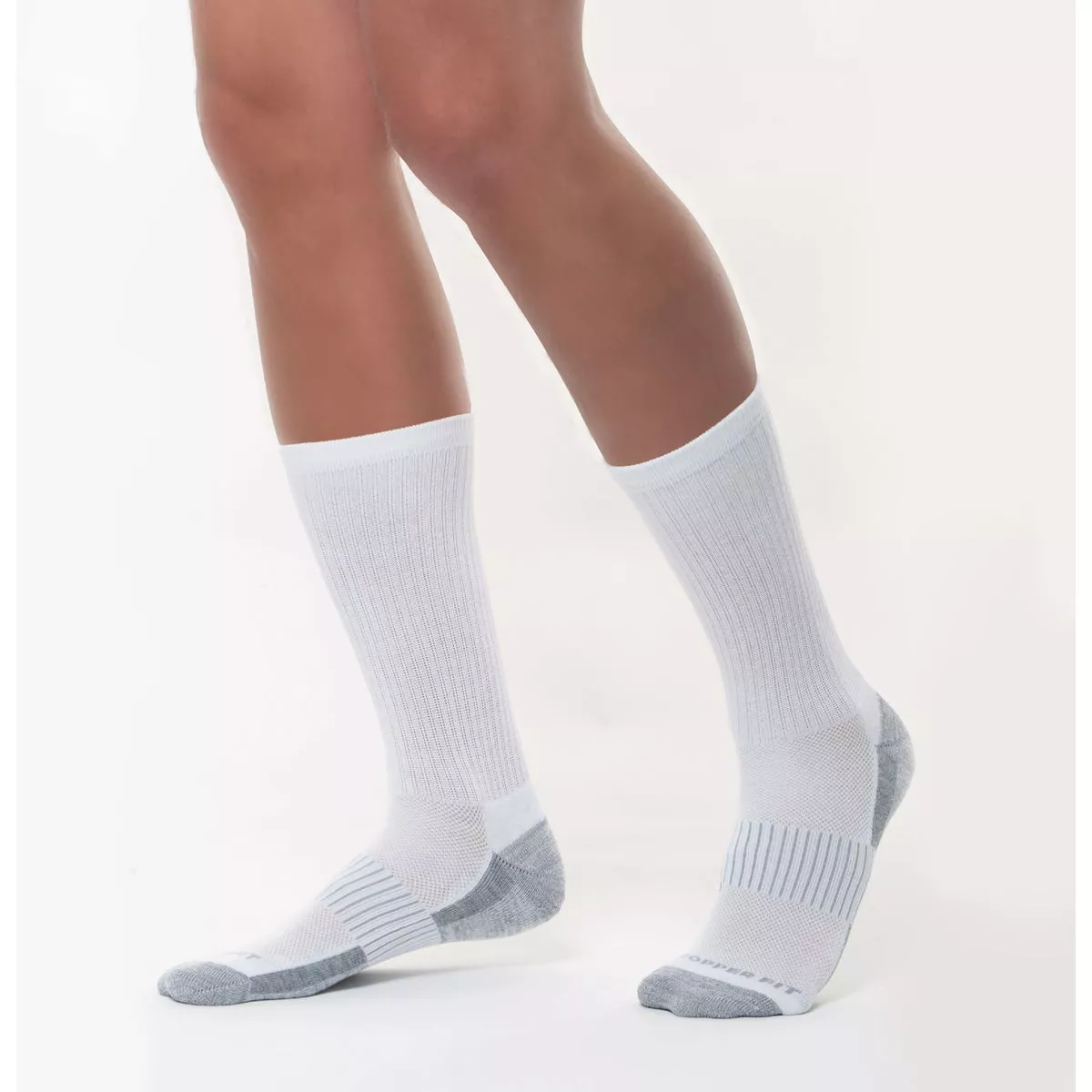 Copper Fit L/XL White Crew Compression Socks - photo 2