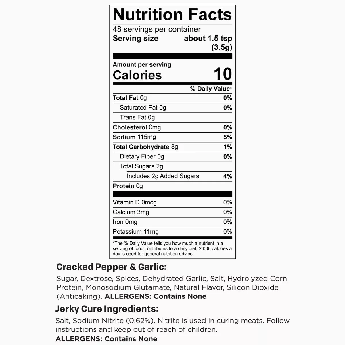 Nesco Cracked Pepper & Garlic Jerky Seasoning, 6 Lb. Yield - photo 4