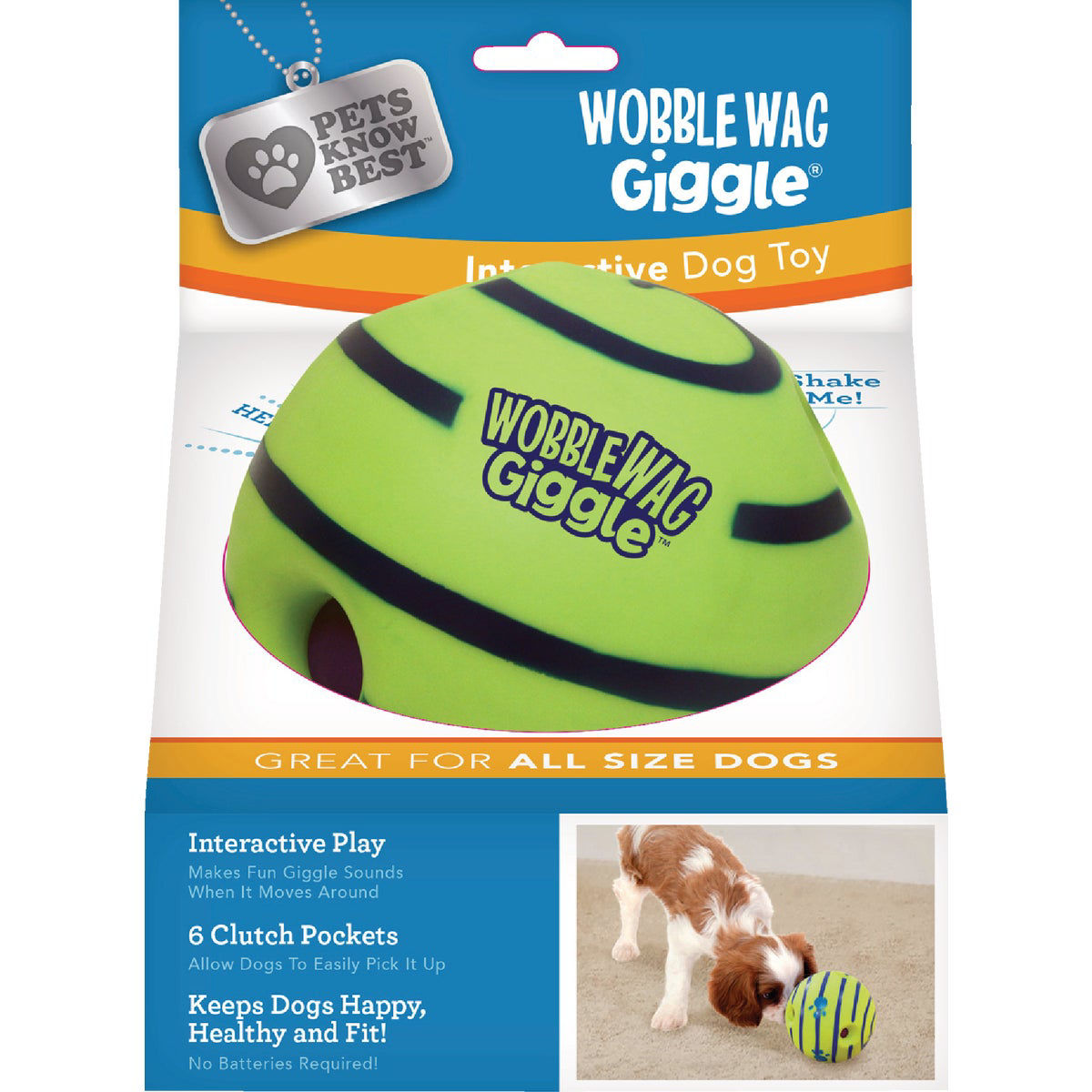 Pets Know Best 4-Pocket Wobble Wag Giggle Treat Ball