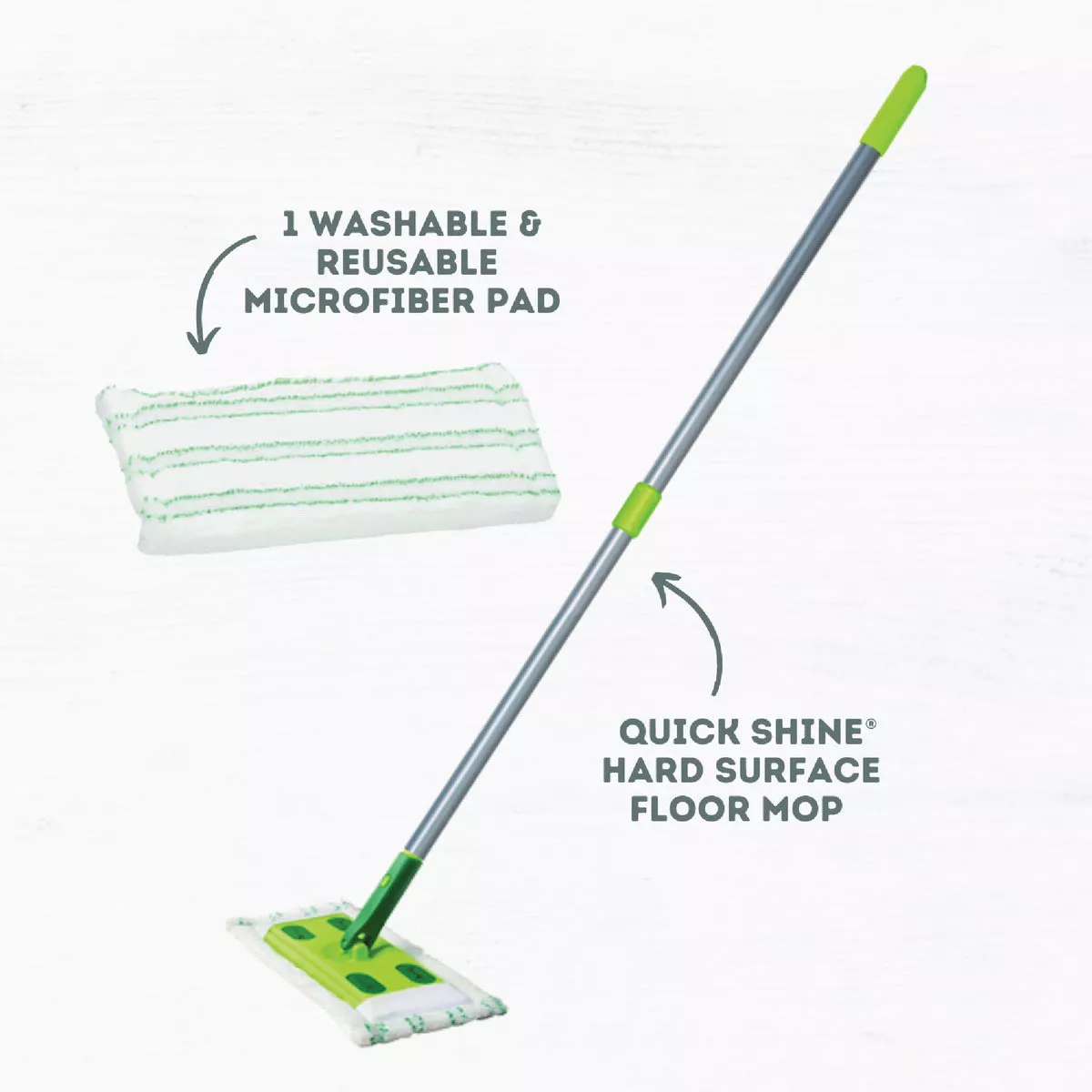 Quick Shine Hard Surface Floor Mop with Microfiber Pad Kit - photo 4