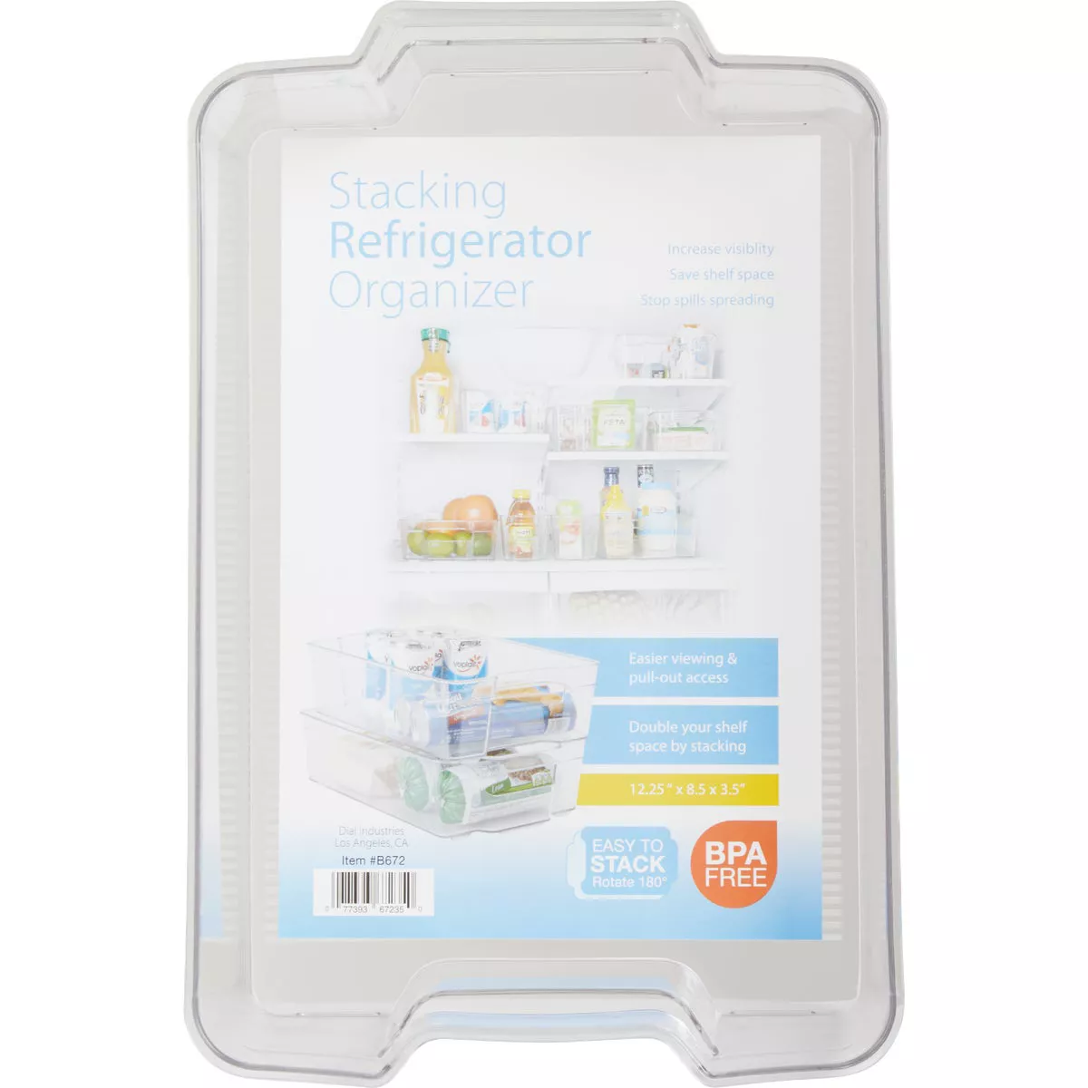 Dial 8.5 In. x 3.75 In. x 12.5 In. Stacking Refrigerator Organizer - photo 2