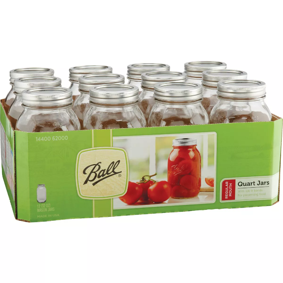 Ball 1 Qt. Regular Mouth Mason Jar (12-Count)