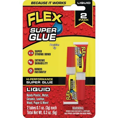  Super Glue Fix-All Adhesive - 4 Tubes - 0.10oz (3g) Each