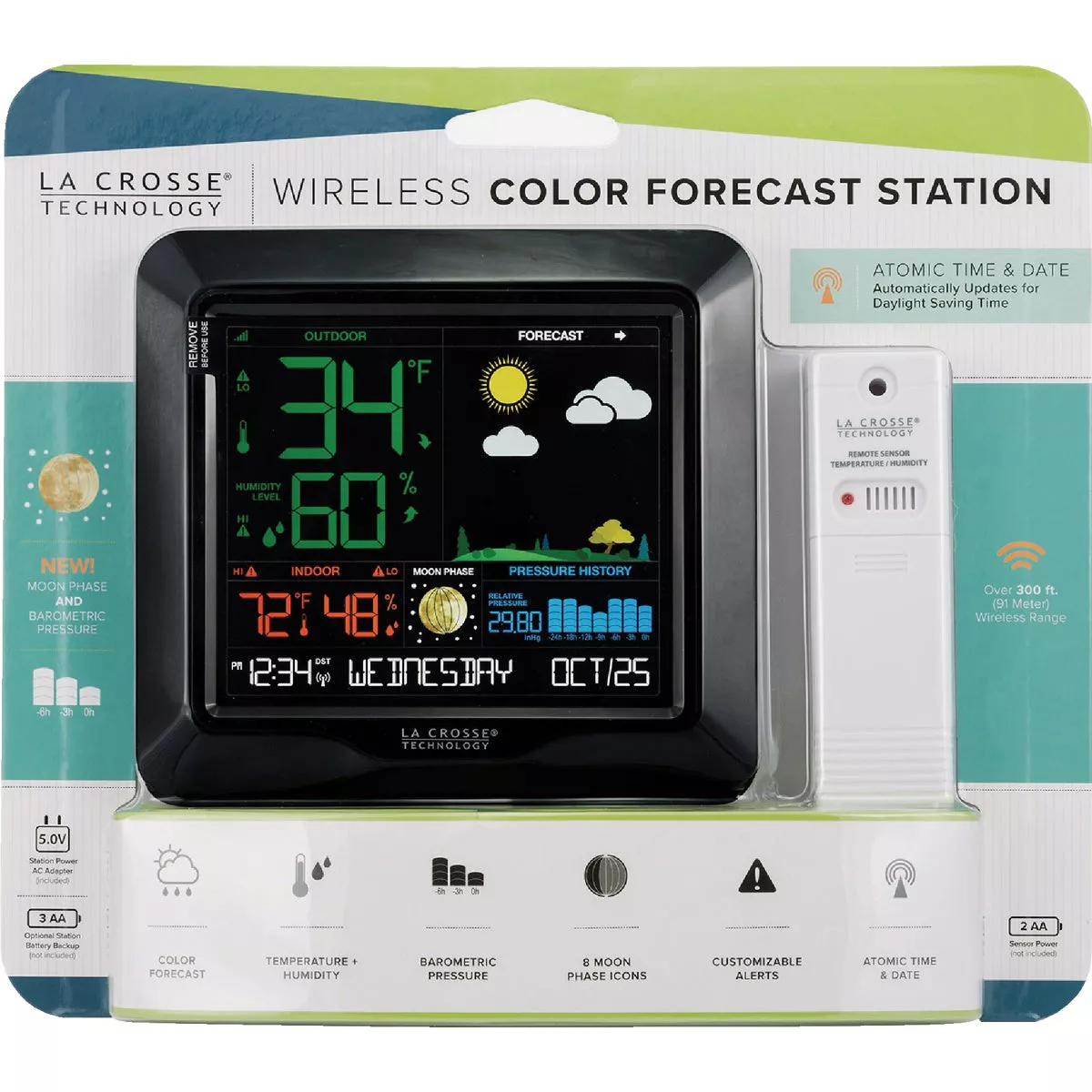La Crosse Technology Wireless Color Weather Station with Backlight & Forecast - photo 4