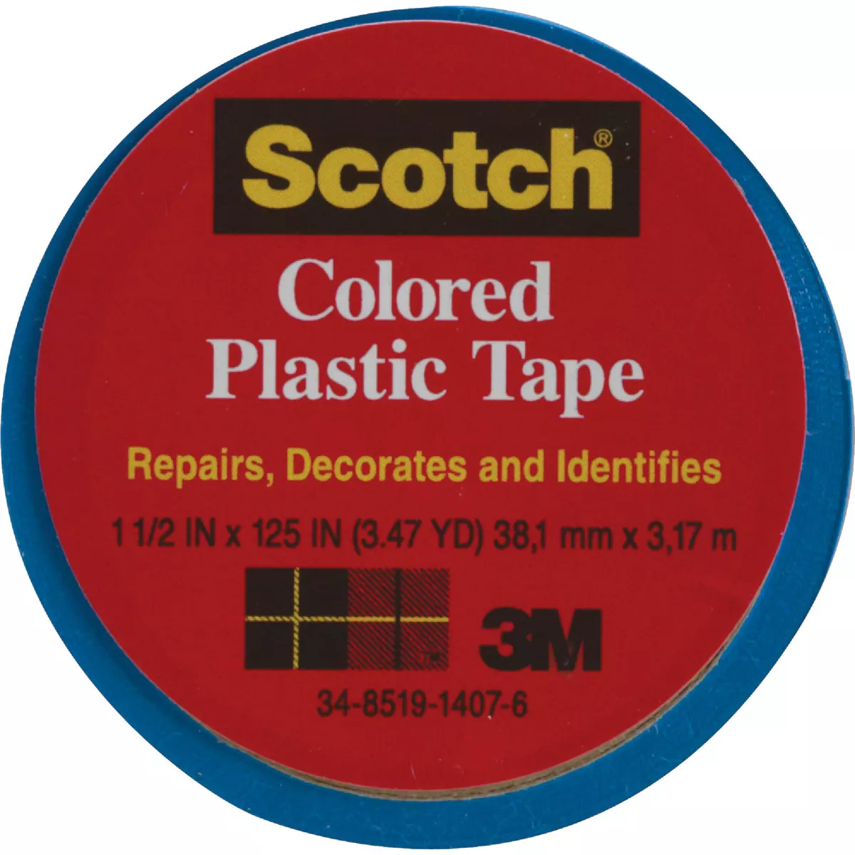 Scotch 1-1/2 In. Blue Colored Plastic Tape