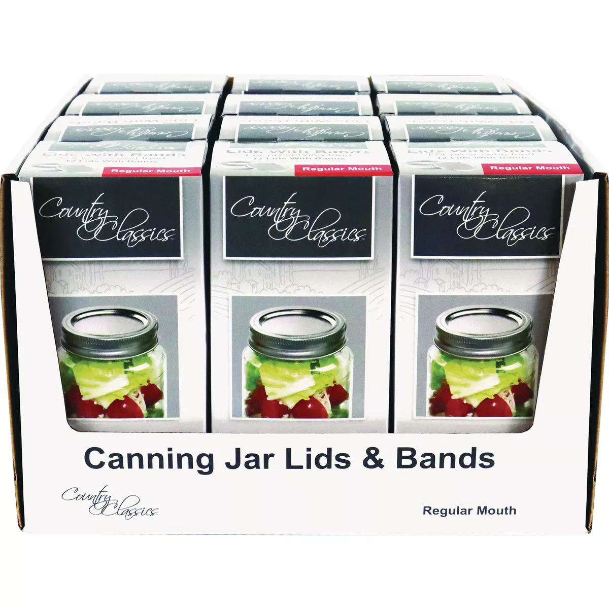 Country Classics Regular Mouth Canning Jar Lids & Bands (12-Count) - photo 2