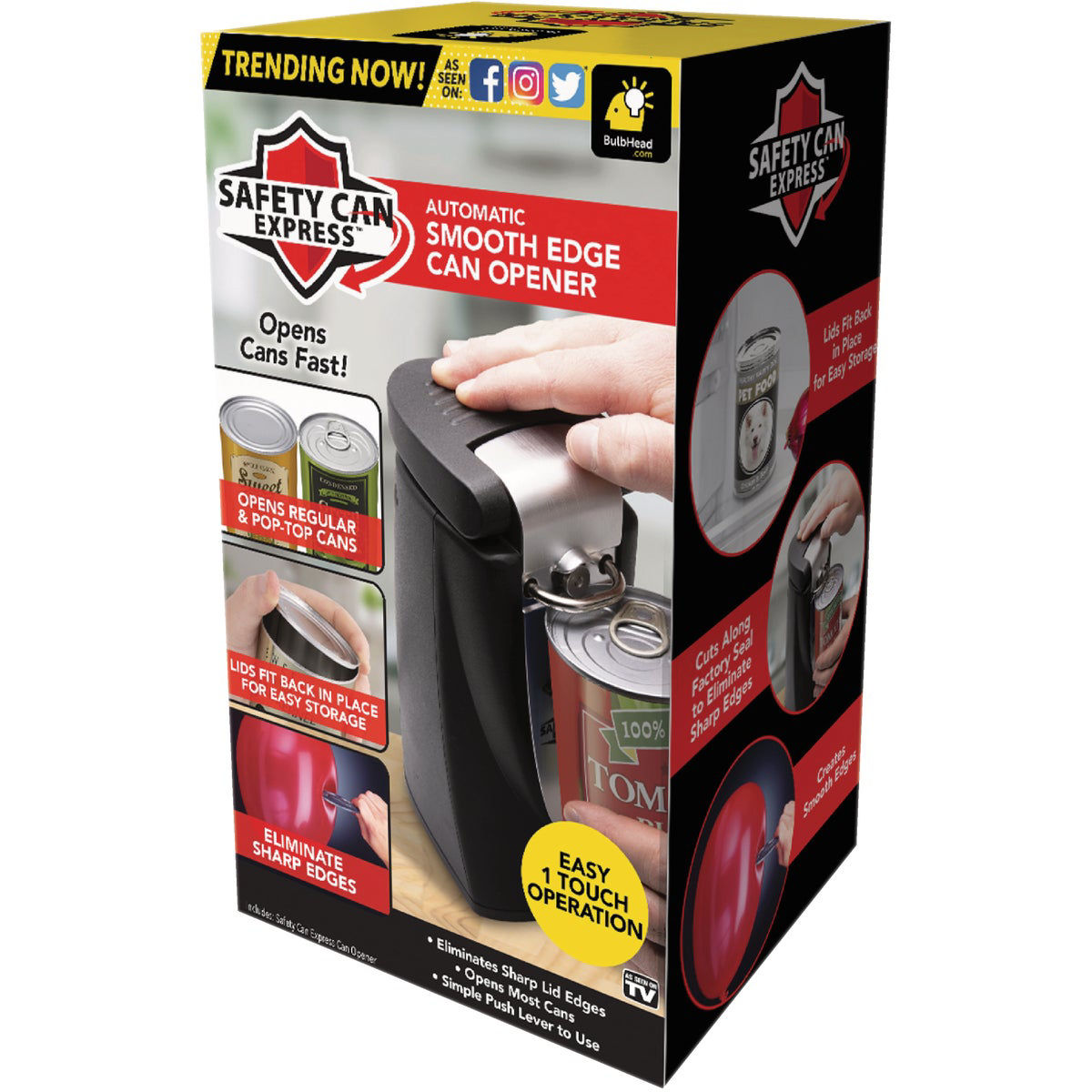Safety Can Express Platinum Edition Automatic Smooth Edge Can Opener -  BulbHead 97298044687