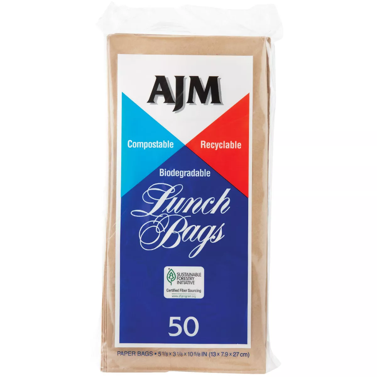 AJM Paper Lunch Bag (50-Count)