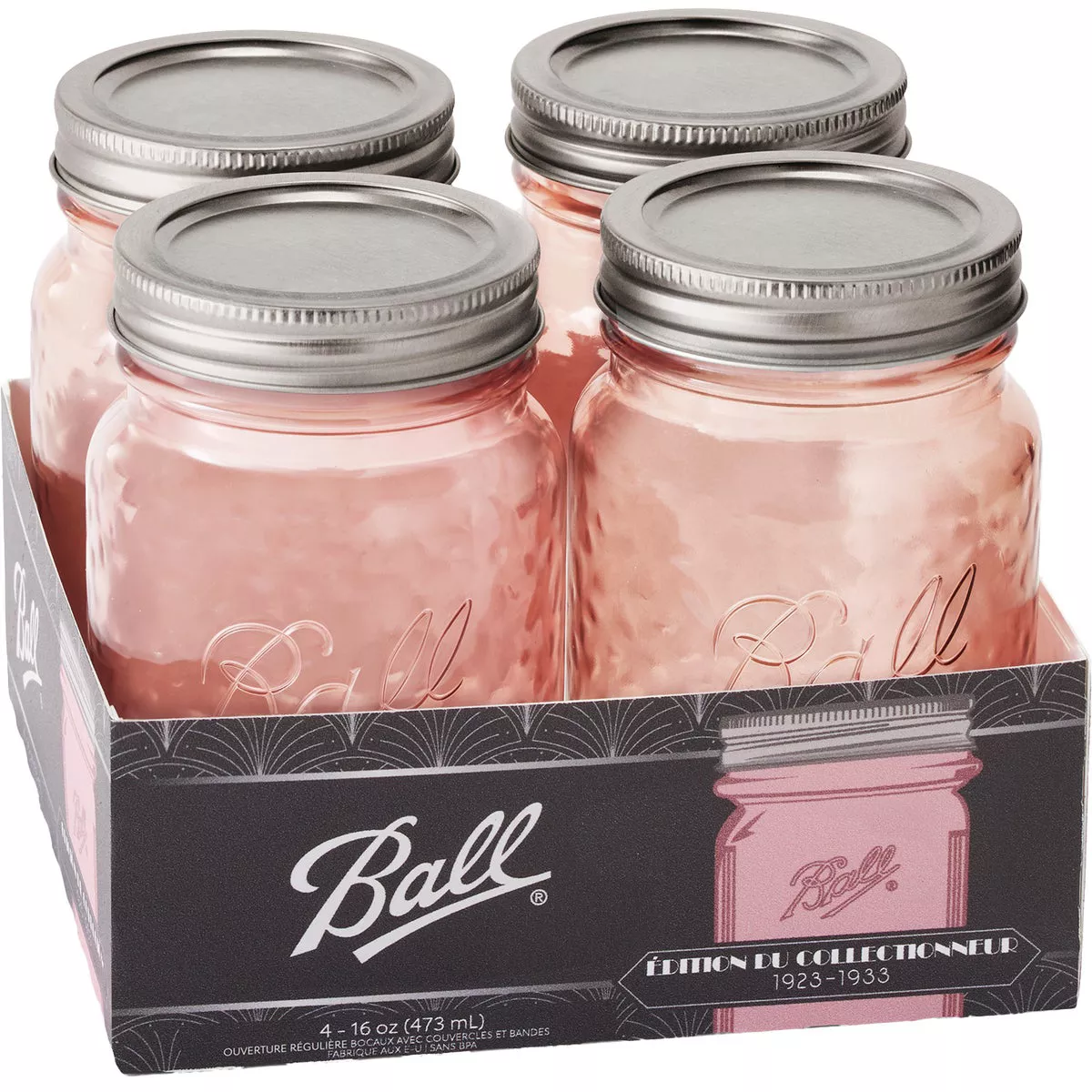 Ball 16 Oz. Pint Regular Mouth Vintage Pink Jar (4-Count) - photo 3